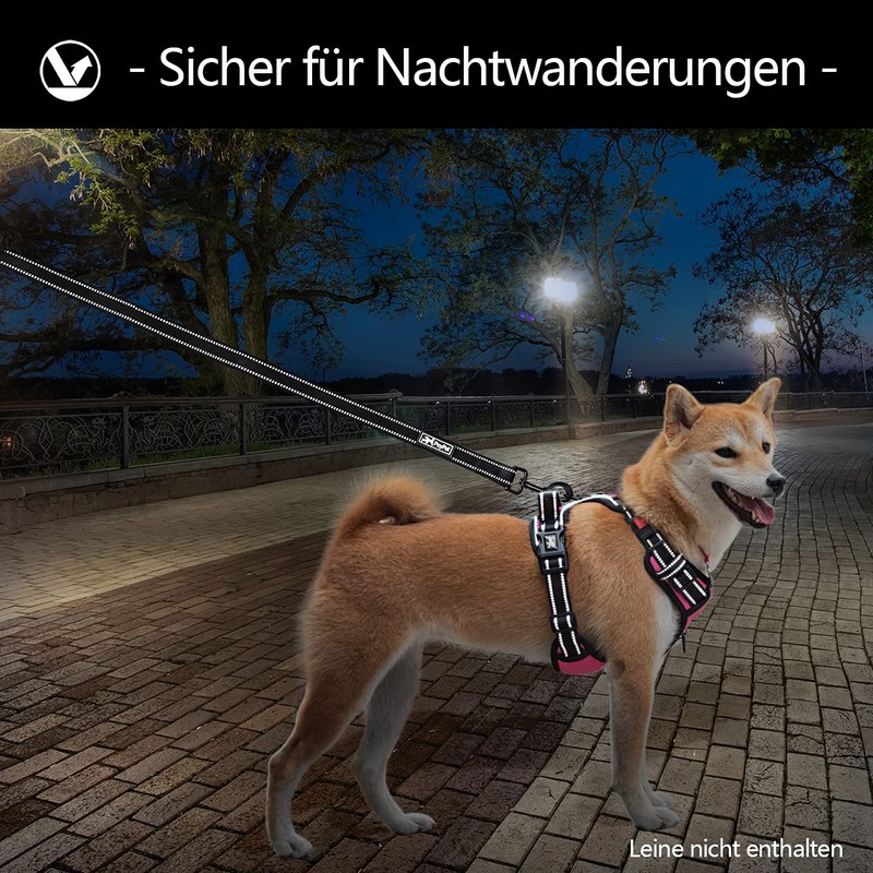 PoyPet No Pull Dog Harness, Front Reflective Pet Vest for