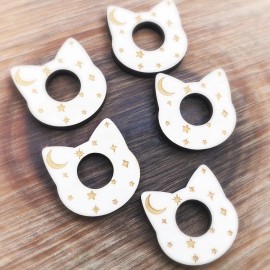 Wholesale Bulk Lot of 30 mini wood cat sphere holders display stands