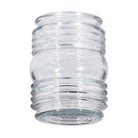 B&P Lamp® 4 1/2" Clear Retro Utility-Type Glass Shade