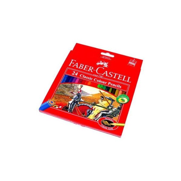 RCECHO® Faber Castell Classic Coloured Pencils Box 24 115854 PB648