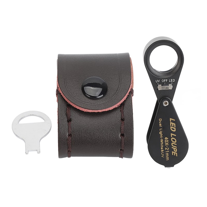 Jewelry Magnifier 40X 21mm Lens Foldable Magnifying Eye Loupe with