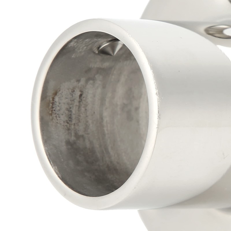 90 Degree Boots Handrail, Round Base 316 Stainless Steel Hardware