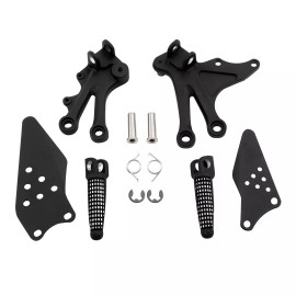 TCMT Driver Footpegs Pegs Bracket Fit For Kawasaki Ninja ZX10R 2004-2005 Aluminum US