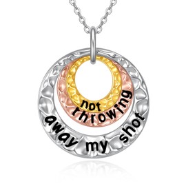 YFN Hamilton Necklace Sterling Silver Not Throwing Away My Shot Hamilton Pendant Necklace Hammered Boardway Jewelry for Women Boardway Gifts