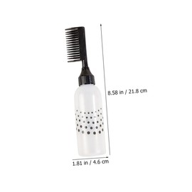 FRCOLOR 6 Pcs Hair Dye Bottle Applicator with Scale Scalp Hair Color Bottle Comb in One Hair Color Paint Brush Dispenser Home Barber Shop Care