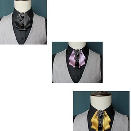 LIUXU Necktie, Bowtie, Unisex, Formal Uniform, Bowtie, Restored, England, Wedding, Bowknot, Brooch, Purple, purple