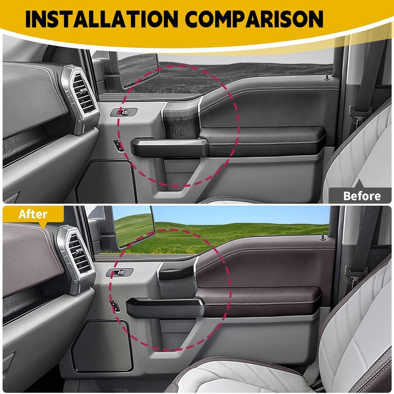 TENGBASE for F150 Inner Door Handles Covers & Door Handle