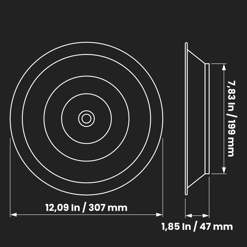 Repa Market 8" Inch Round Aluminum Ceiling Diffuser - Industrial