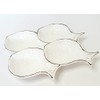 Sigrid Olsen Fish Design Melamine Snack Bowl Set, White, 15x14