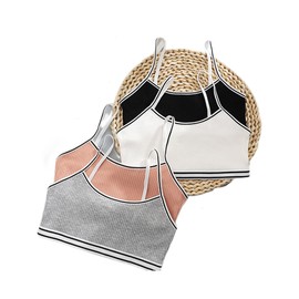 Girls Sports Bra Bustier Cotton White37