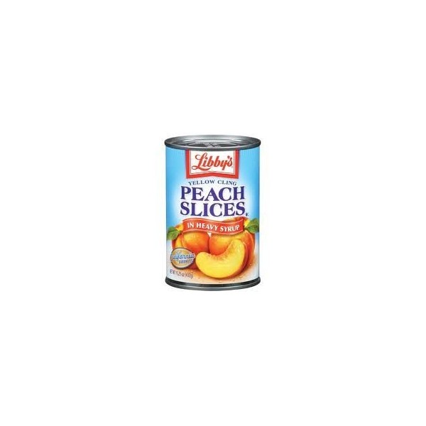 Libby's Fruit in Heavy Syrup 15.25oz Can (Pack of 6) (Yellow Cling Peach Slices)