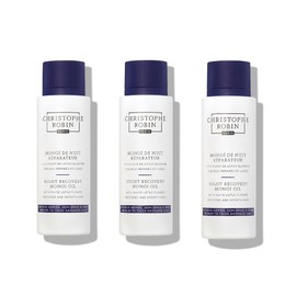 Christophe Robin Night Recovery Monoï Oil With White Lotus Flower 150ml x3
