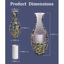 Zikey 3D Puzzle Vase Decor for Flowers 160 Piece DIY - Leakproof Premium Plastic Artistic Patterns for Real Flowers Home Office Gift for Housewarming