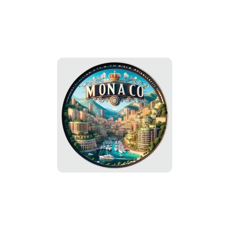 Monaco Monaco Souvenir-Home Decoration 4x4-Inch Coaster Acrylic 4 Pack
