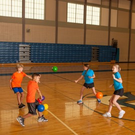 Champion Sports Rhino Skin Ultramax All Around Dedgeball Set, Red/Orange/Yellow/Green/Blue/Purple