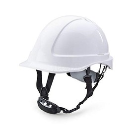 Safety Helmet c/w V Type 4 Point Chin Strap - White