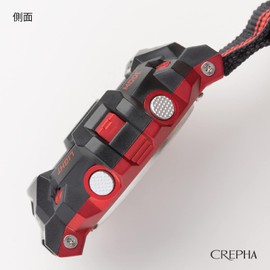 Clefer 191229 Men's Pocket Watch, Carabiner Watch, Waterproof, Digital Stopwatch with Light, Nylon Strap, Black, Black