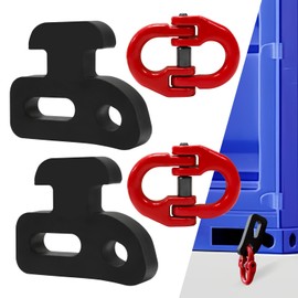 2-Pack Container Chain Bridle Hooks with Butterfly Clamps - Heavy Duty Replacement Hooks for Shipping Container Loading, Includes 2 Hooks & 2 Clamps - Durable Steel Construction, Easy to Install