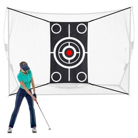 Halloscume Golf Target Cloth, 3' x 5' Golf Target for Net Replacement Golf Hitting Net Target with 4 Pcs Adjustable Straps for Golf Practice Training Aids Indoor Outdoor