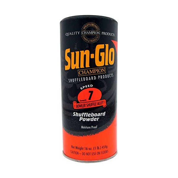 Sun-Glo Speed 7 (Bowler Shuffle Alley Wax) Shuffleboard Table Powder, 16 oz. Can