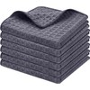 Moosfor Microfibre Cloths, Set of 6, Absorbent Lint-Free Kitchen Towels,