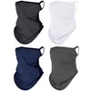 4 Pieces Face Gaiter Neck Covers with Ear Loops Bandana