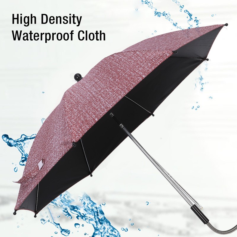 Baby Stroller Umbrella with 360 Degree Adjustable Clamp UV Protection