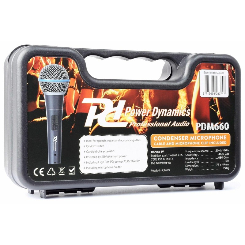 Power Dynamics PDM600 - Microphone, Condenser Microphone, 48 V Microphone