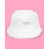 xo, Fetti Bachelorette Party Decorations White Bride Fur Bucket Hat