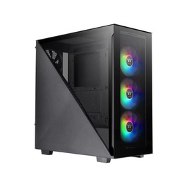 Thermaltake Divider 300 ARGB Triangular Tempered Glass Type-C (USB 3.1 Gen 2) Water Cooling Ready ATX Mid Tower Computer Case with 3 120mm ARGB Rear Fan Pre-Installed CA-1S2-00M1WN-01