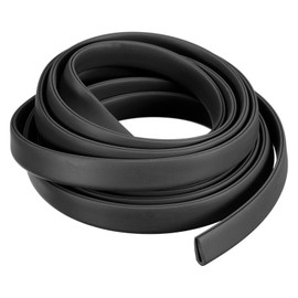 sourcing map U Channel Edge Trim, 6.5ft Length Rubber Guard Seal Strip Edge Protector Fit for 2.5-3.5mm Edge, (15/64" W x 17/32" H) Black