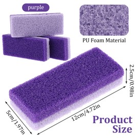 6pcs Foot Stone Pumice,Heel Scrubber,Foot Pumice Stone for Feet Skin Callus Remover and Scrubber（Purple）