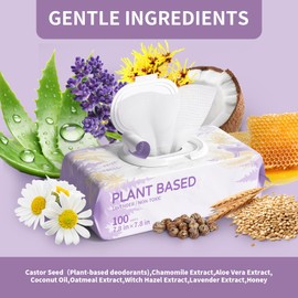 IMMHABI 400 PCS Dog Wipes for Paws and Butt Hypoallergenic Pets Cleansing & Deodorizing Anal Gland Hygienic Puppy Wipes for Dogs Face and Body Wipes Cleaning Fur Doggie Wipes Doggy Wipes (Lavender)