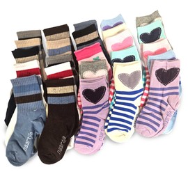 Wholesale Lot Sale 25 Pairs of Various Mixed Socks for Little Kids Crew (Unisex Children, 3-5 Years)
