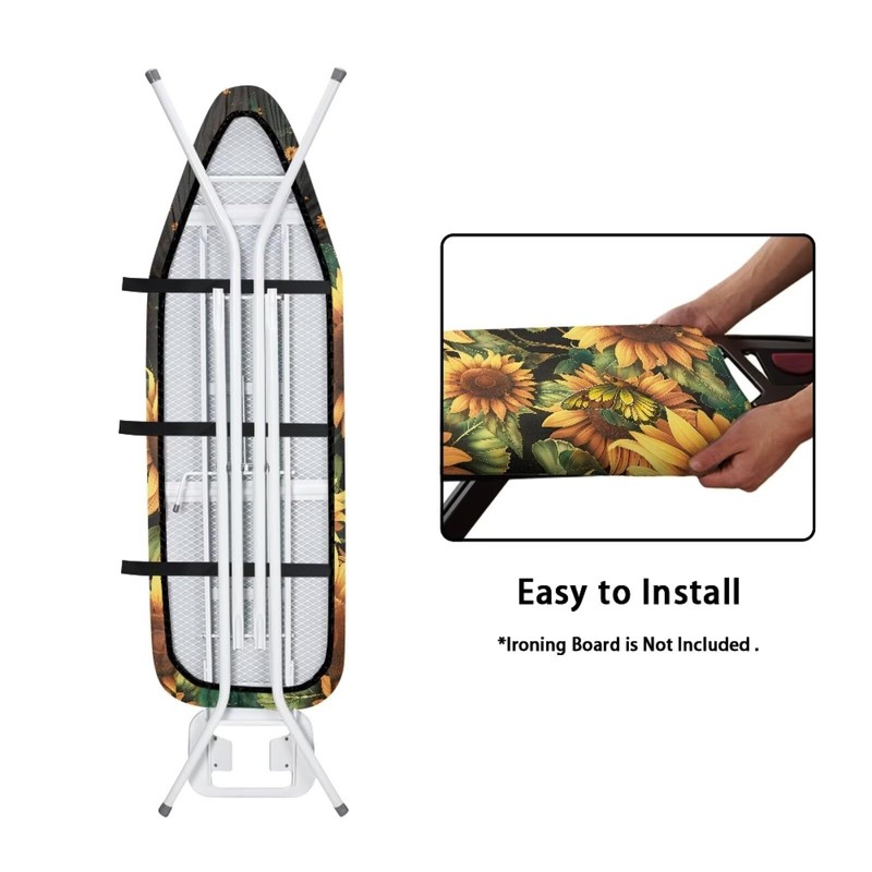 Vanideaoty Sunflower Ironing Board Cover 15"x54" Standard Size Ironing Board
