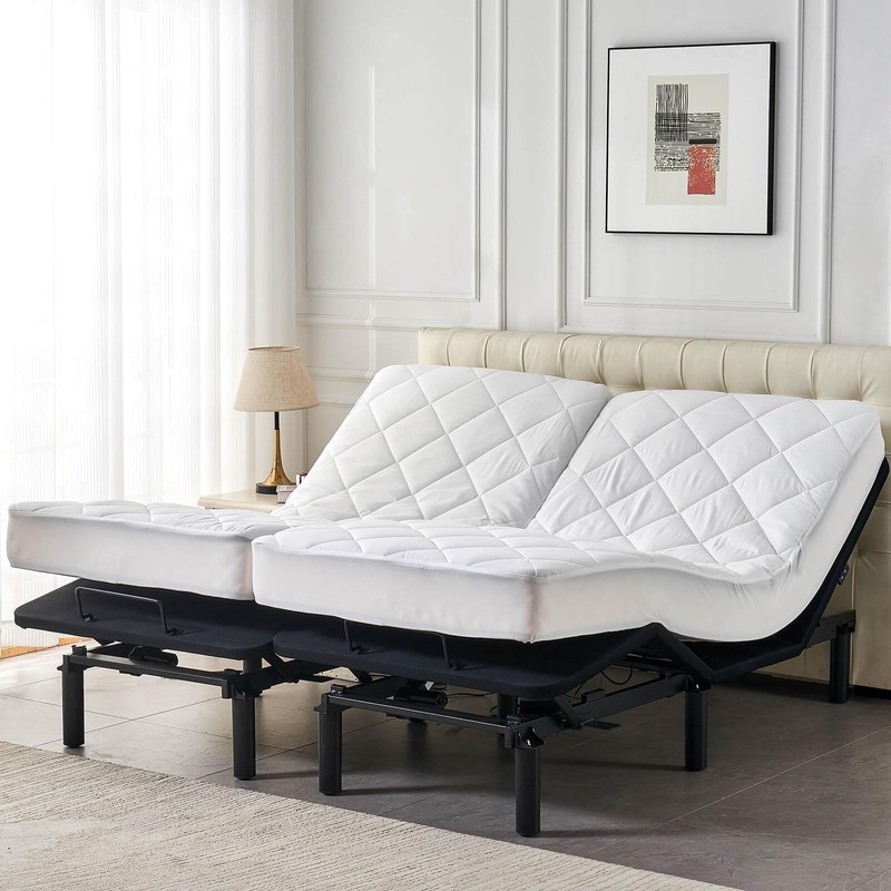 Kingnex Split California King Mattress Topper for Adjustable Bed 2
