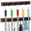 2 PACK Broom Holder Wall Mount With 5 Slots &