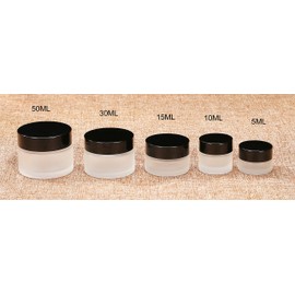 15ml /0.5 oz, 12 pack Small Glass Containers With Lids - Clear Frosted Sample Containers Strong Sealing Body Lotion Travel Jars With Inner Liners And Lids For Cosmetics,Face Cream,Mud Mask,Eye Cream