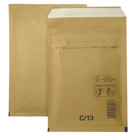 Netuno Pack of 10 Bubble Padded Envelopes C3 170 x 225 mm Brown Padded Padded Padded Recycled Tear-Resistant Shipping Bag with Air Foil