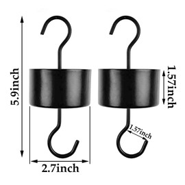 Large an.t Moat for Hummingbird Feeders, 2 Pack Black Hummingbird Feeders Parts for Outdoors with 2 Clean Brushes (black-2pc)