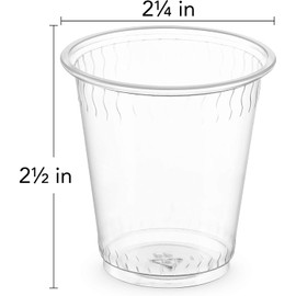 Plasticpro 3 oz Disposable Plasic Clear Drinking Cups [200 Count]