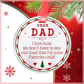 Funny Christmas Ornament Gifts for Dad- Father Gifts from Daughter Son- Father Christmas Decoration