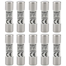 Baomain RT18-32 (RO15) AC Cylindrical Fuse, 10 x 38, 10 Amp 500V 100kA CE 10 Pack