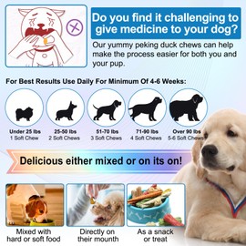 Allergy Relief Immune Chews, Immune Chews for Dogs-30pcs Pecking Duck Flavor,Advanced Allergy Relief OMEGA-3