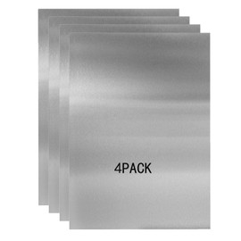 4 Pieces of 430 Stainless Steel Metal Plates, 6" x 12" x 1/64" (0.02") Inch, Suitable for Magnetic Installation Plate Walls, Suitable for Metal Plates in processes, Kitchens, and Offices (4)