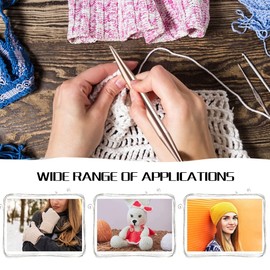 26-Piece Circular Knitting Needles Set Interchangeable Needle Set Round Crochet Hook Aluminium Circular Knitting Needles Ring Kit for Jumper Socks Hats