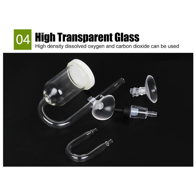 Aquarium Bubble Diffuser Prevent Clogging Transparent Glass Fish Tank Air