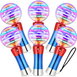 Jerify 6 Pieces Light up Magic Ball Wand Flashing Led Wands Thrilling Light Show Orbiter Wands Rotating Led Flashing Wand for Birthday Party Favor Classroom Prizes