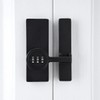 Wocoe Black 180 Degree Barn Door Lock,Mechanical Password Lock,3 Digit