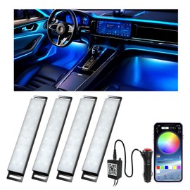 Honalia Car LED Lights Interior, Ambient Lighting Car with Smart APP Control, Multicolor Interior LED Lights with Music Mode for Truck Jeep SUV, DC 12V